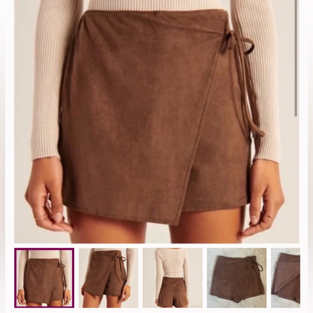 Abercrombie Suede Skort Size Small